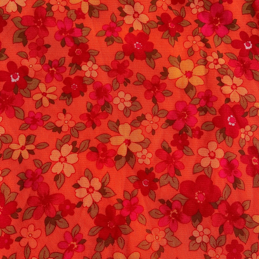 Groovy orange floral skirt - Picture 2 of 5